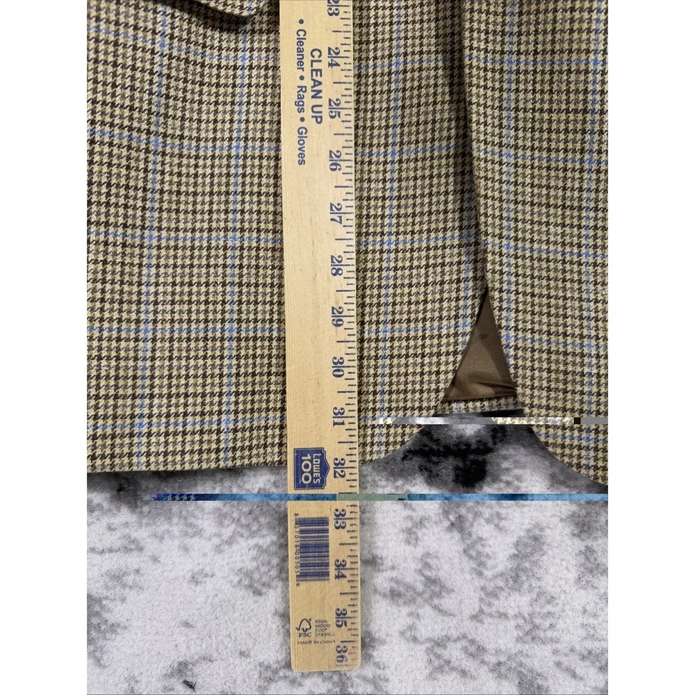 Brooks Brothers Blazer Mens Size 41 Silk Linen Wool Blend Career Office Academia